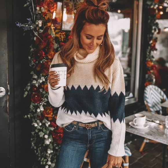 Pink Lily Sweaters - Turtleneck Sweater from Pink Lily Boutique